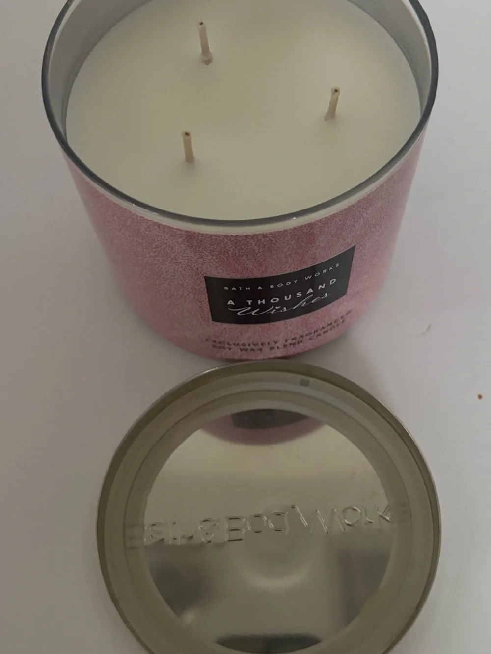 Bath & Body Works Pink A Thousand Wishes Decorative Candle Jar